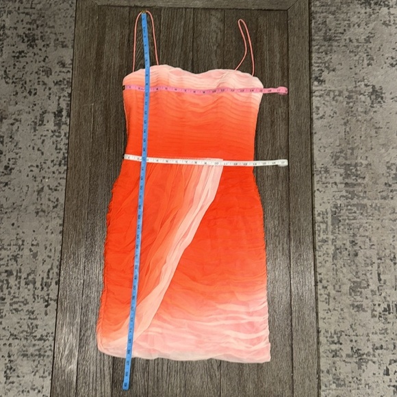 Erin Fetherston Valarie Orange Ombre Silk Mini Dress - Picture 7 of 9